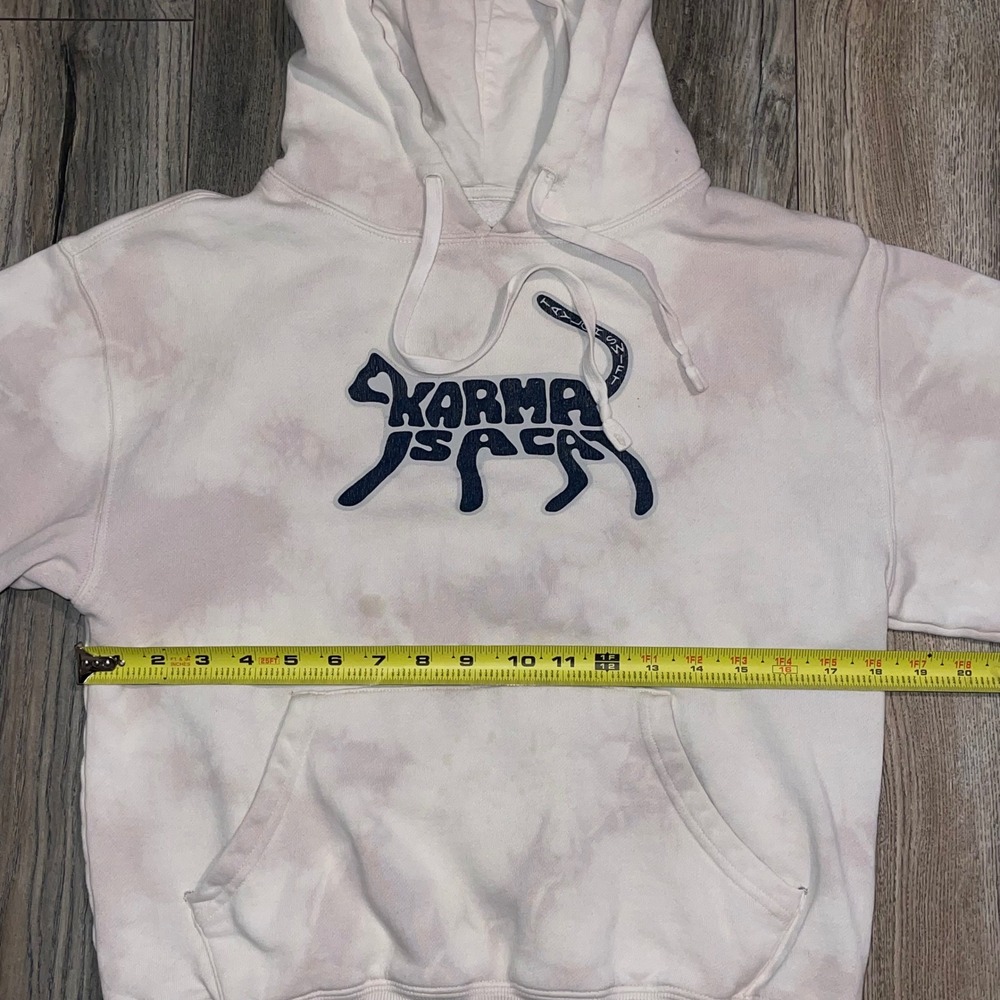 Taylor Swift Midnights Karma Is A Cat Tie Dye Hoodie XS Official Merch Stains - Picture 8 of 14